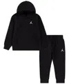Jordan Toddler Boys Brooklyn Fleece Pullover Set In Black