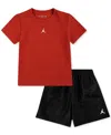 Jordan Toddler Boys Dri-fit Jumpman Woven Play Jersey T-shirt & Mesh Shorts, 2 Piece Set
