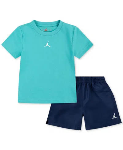 Jordan Babies' Toddler Boys Dri-fit Jumpman Woven Play Jersey T-shirt & Mesh Shorts, 2 Piece Set