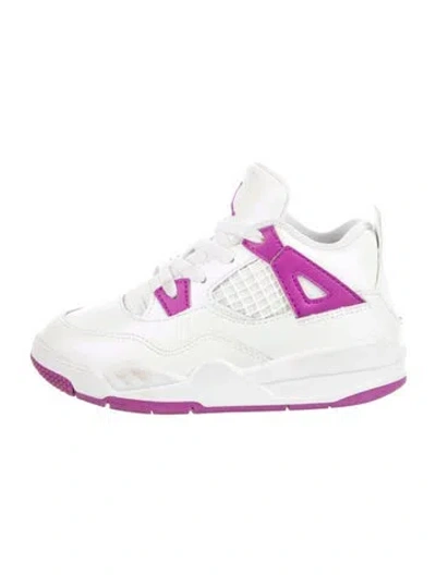 Pre-owned Jordan Babies' Toddler Girls' 4 Retro Hyper Violet (td) In White