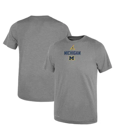 Jordan Babies' Toddler Heather Gray Michigan Wolverines Legend Slogan Performance T-shirt