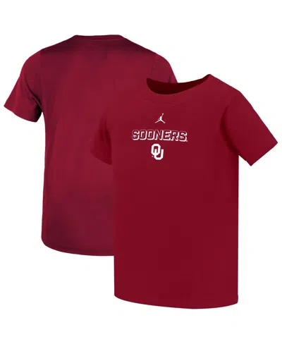 Jordan Babies' Toddler  Crimson Oklahoma Sooners Legend Performance T-shirt In Burgundy