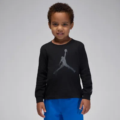 Jordan Babies' Toddler Jumpman Drip Long Sleeve T-shirt In Black