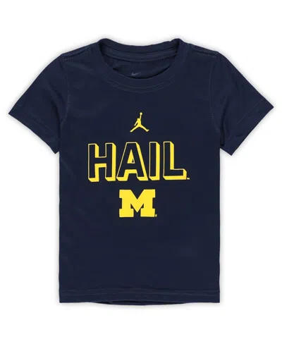 Jordan Babies' Toddler Navy Michigan Wolverines Legend Performance T-shirt In Blue