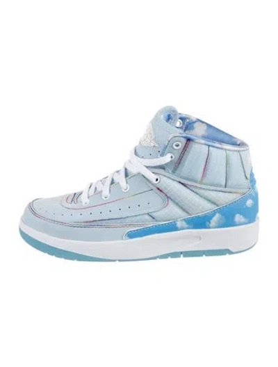 Pre-owned Jordan Babies' Toddlers Leather High Top Sneakers In Blue