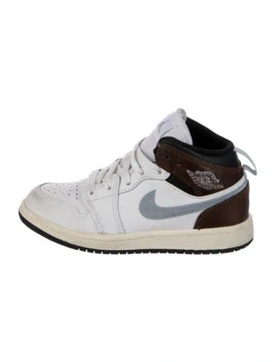 Pre-owned Jordan Babies' Toddlers Leather High Top Sneakers In White