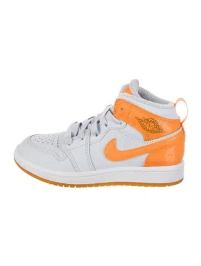 Pre-owned Jordan Babies' Toddlers Leather High Top Sneakers In White