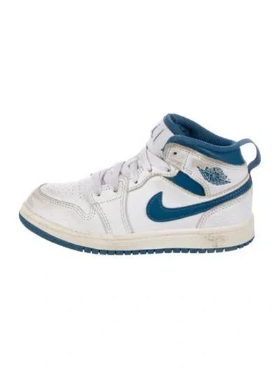Pre-owned Jordan Babies' Toddlers Leather High Top Sneakers In White