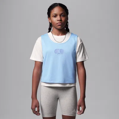 Jordan Training Camp Big Kids' Mesh Overlay T-shirt In Grey