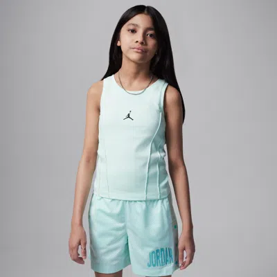 Jordan Training Camp Big Kids' Pintuck Tank Top In Blue