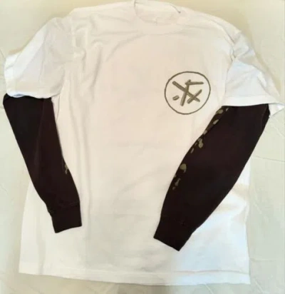 Pre-owned Jordan Large Travis Scott Signature Tee Ii Ivory Cactus Jack Long Sleeve Shirt ? In White
