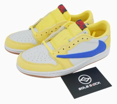 Pre-owned Jordan Travis Scott X Air  1 Low Og Canary Ⅰ×ts Aj1×ts Women's Dz4137-700 In Yellow