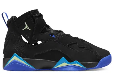 Pre-owned Jordan True Flight Barely Volt Sneakers In Black/hyper Royal/photo Blue