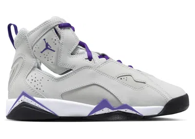 Pre-owned Jordan True Flight Purple Venom Sneakers In Light Base Grey/white/black