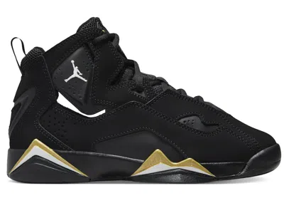 Pre-owned Jordan True Flight Sneakers In Black/metallic Gold/white