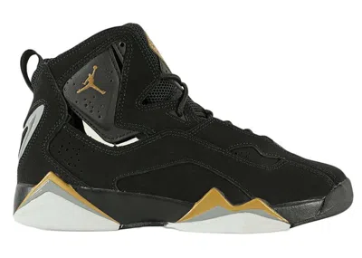 Pre-owned Jordan True Flight Sneakers In Black/metallic Gold/wolf Grey