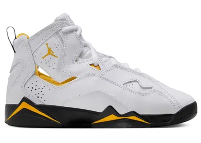 Pre-owned Jordan True Flight Sneakers In White/yellow Ochre/black