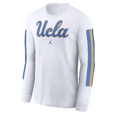 Jordan Men's Ucla Bruins Local Spirit Slogan  College Long-sleeve T-shirt In White