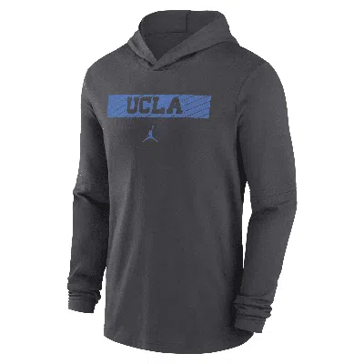 Jordan Men's Anthracite Ucla Bruins Sideline Hoodie Performance Long Sleeve T-shirt