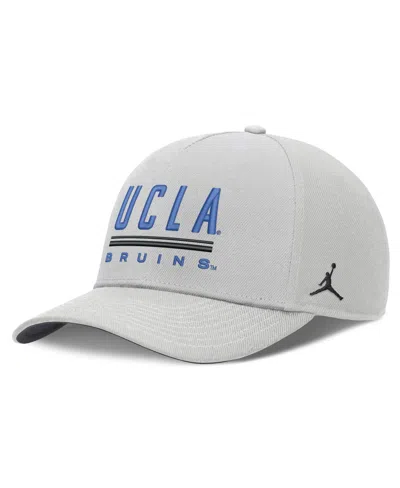Jordan Ucla Bruins Sideline Practice Rise Adjustable Baseball Cap In Gray