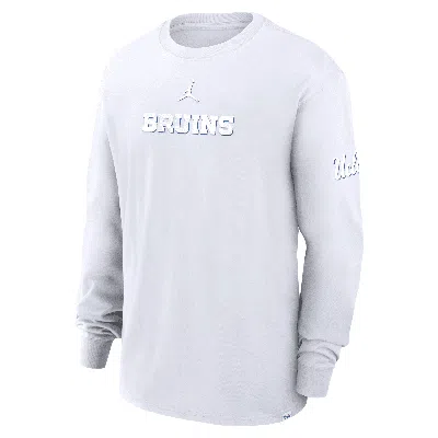 Jordan Men's Ucla Bruins Statement Max90  College Long-sleeve T-shirt In White