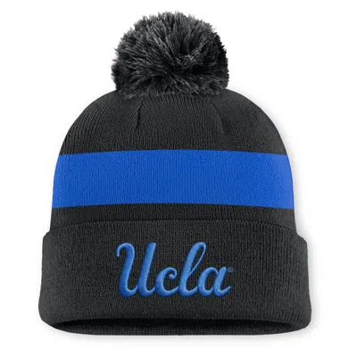 Jordan Ucla Peak  Brand College Cuffed Beanie In Black