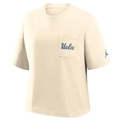 Jordan Ucla Pocket Boxy Nike Women's College T-shirt In Neutral