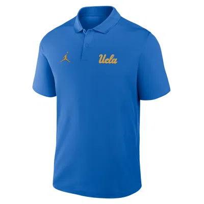 Jordan Ucla Primetime Victory Primary Logo Nike Men's Dri-fit College Polo In Blue