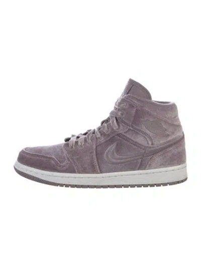 Pre-owned Jordan Velvet Sneakers In Purple