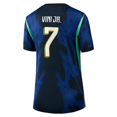 Jordan Vinã­cius Jãºnior Brazil National Team 2026 Stadium Away  Women's Dri-fit Soccer Jersey In Blue