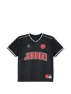 Jordan Logo-appliqué Striped T-shirt In Black