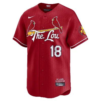 Jordan Walker St. Louis Cardinals City Connect Nike Men's Dri-fit Adv Mlb Limited Jersey In Red