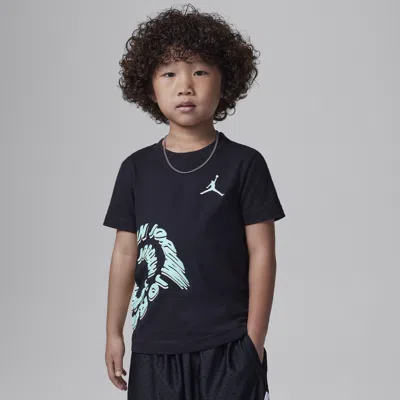Jordan Warped Galaxy Little Kids' Graphic T-shirt In Black