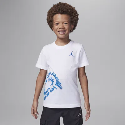 Jordan Warped Galaxy Little Kids' Graphic T-shirt In White