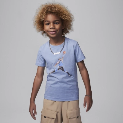 Jordan Watercolor Jumpman Little Kids' Graphic T-shirt In Blue