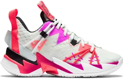 Pre-owned Jordan Why Not Zer0.3 Se Sneakers In Sail/spruce Aura/flash Crimson