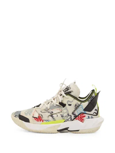 Pre-owned Jordan Why Not Zer0.4 Graffiti Sneakers In Neutral