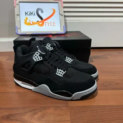 Pre-owned Jordan With Box  4 Retro Se Black Canvas Mens Sneaker Dh7138-006