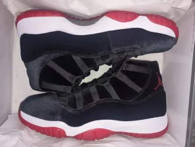 Pre-owned Jordan Wmns Air  11 Retro 'bred Velvet' Black/gym Red-white Db5457-061 Size 8.5