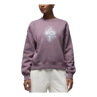 Jordan (wmns) Air  Brooklyn Fleece Graphic Hoodie 'mauve' In Purple