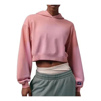 Jordan (wmns) Air  Flight Fleece Mid Layer Cropped Hoodie 'rust Pink Pearl White'