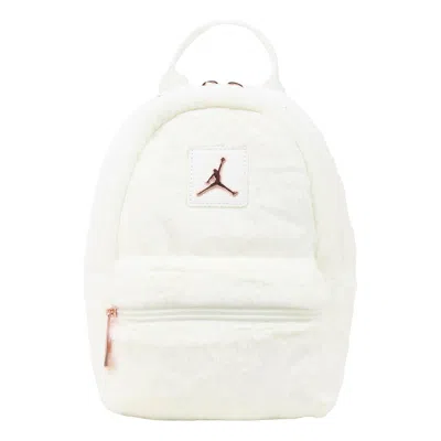Jordan (wmns) Air  Fur Fleece Backpack 'white Pink' In White/pink
