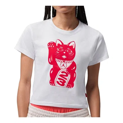 Jordan (wmns) Air  Graphic T-shirt 'white' In Purple