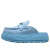 Jordan Logo-plaque Platform Mules In Blue