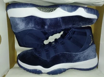 Pre-owned Jordan Wmns Air  Retro 11 Midnight Navy/metallic Silver Ar0715-441 Size 8.5