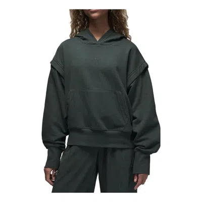 Jordan (wmns) Air  Sport Fleece Hoodie 'midnight Green' In Gray