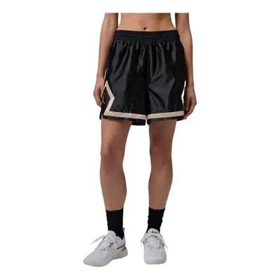 Jordan (wmns) Air  Sports Dri-fit 10cm Diamond Shorts 'black Metallic Gold' In Multi