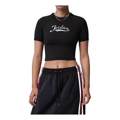 Jordan (wmns)  Brooklyn T-shirt 'black Dark Smoke Grey White'