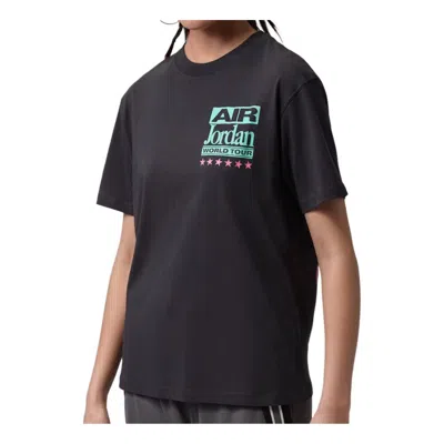 Jordan (wmns)  Flight Girlfriend T-shirt 'off Noir' In Black