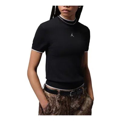 Jordan (wmns)  Sport T-shirt 'black Sail' In Black/sail